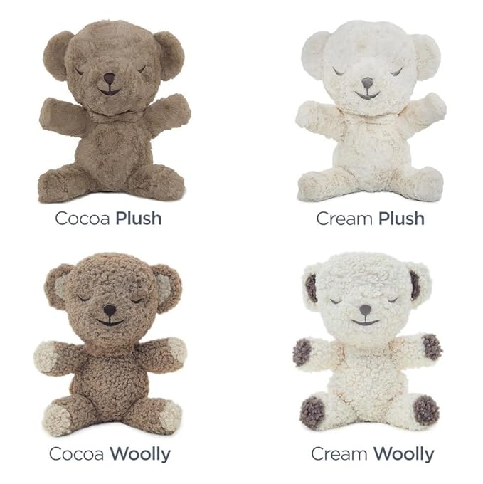 SNOObear White Noise Machine - Cry-Activated Plush Baby Sleep Soother - Cocoa Woolly - Bloomnest