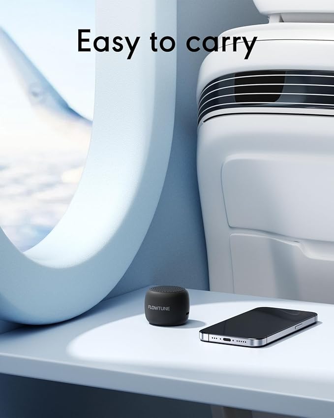 Sound Machine Flowtune White Noise Machine for Baby Adults, Mini Portable Sound Machine for Travel, 6H Timer, 18 Soothing Sleep Sounds Gift (Black) - Bloomnest