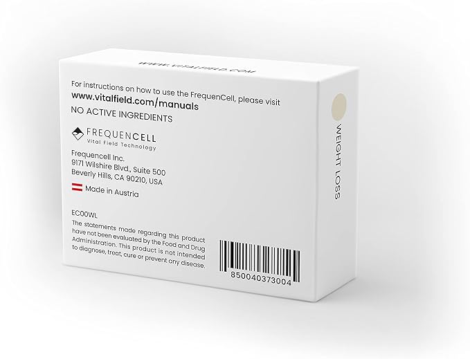 Weight Loss FrequenCell • Wearable Frequency Therapy for Everyday Health • Stimulates Metabolism • Increase Self-Love • Fuel Your Body Correctly • 100% Natural, Zero Side Effects VitalField