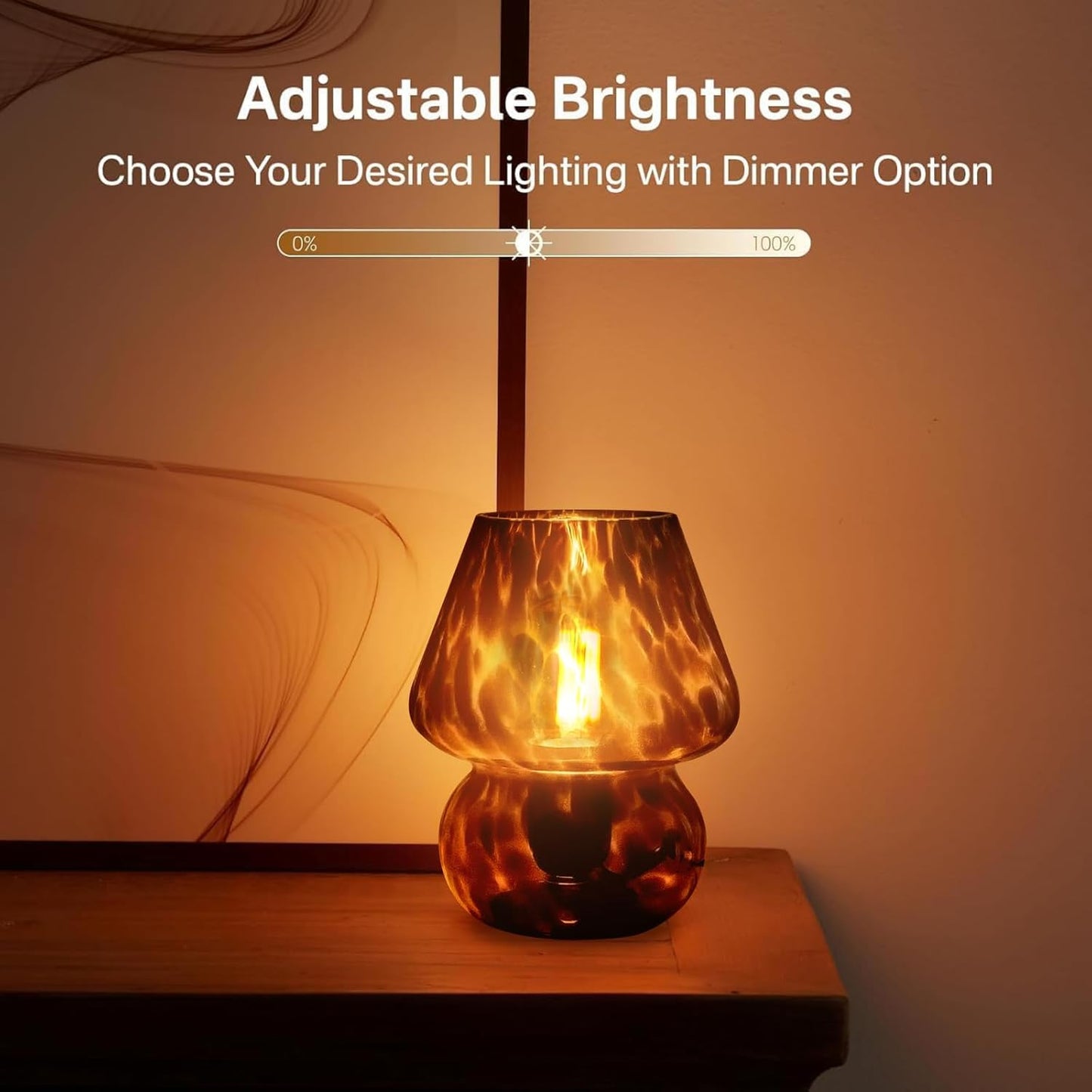 Mushroom Lamp Small Lamp Table Lamp for Bedroom, Desk Bedside Lamps for Living Room,Mushroom Decor Cute Mini Modern Mid Century Lamps for Night Stands,Aesthetic Home Living Room Decor(Black)