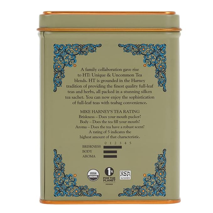 Harney & Sons HT Organic Ginger Turmeric Tea, 20 Sachets of Soothing Ginger Turmeric Tea - Bloomnest