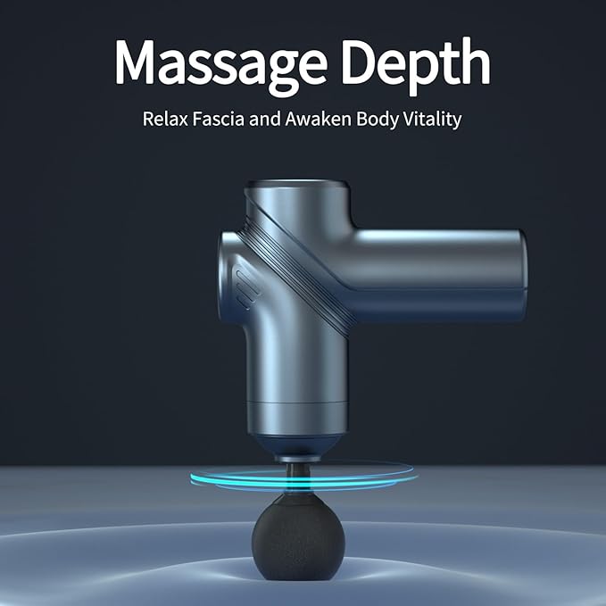 Massage Gun Deep Tissue, Silent Brushless Motor and Portable Massage Gun with 4 Interchangeable Heads for Deep Muscle Relief and Relaxation, Relax Gift - Bloomnest