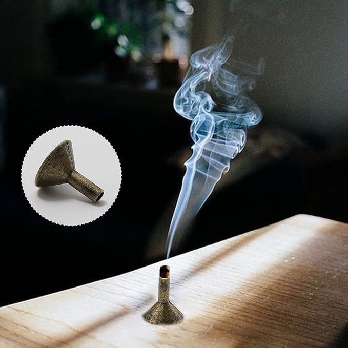 EATAKWARD 50PCS Metal Backflow Incense Sticks Holder Small Funnel Shape Incense Cone Tray Base Rack Holder Waterfall Incense Burner - Bloomnest