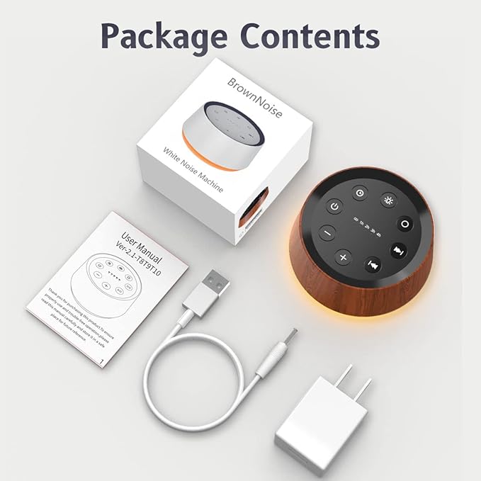 Brown Noise Sound Machine with 30 Soothing Sounds 12 Colors Night Light White Noise Machine for Adults Baby Kids Sleep Machines with 36 Volume Levels Memory Function 5 Timers for Home Office Travel - Bloomnest