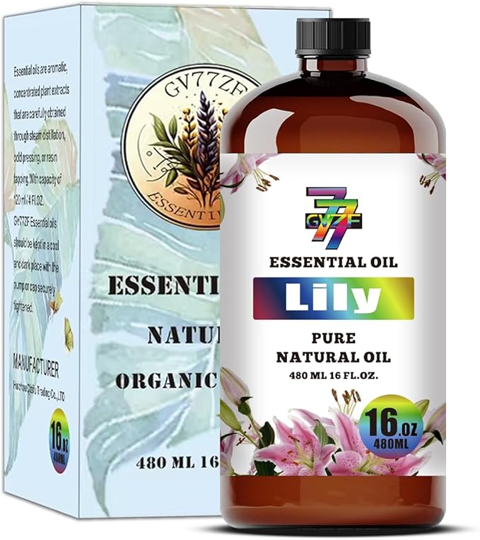 Lily Essential Oil (16 oz/480 ml) — Lily Oils for Aromatherapy, diffusers, humidifiers, Home fragrances, DIY Skin Care, Soap Making, DIY Candle, Yoga, and Meditation - Bloomnest
