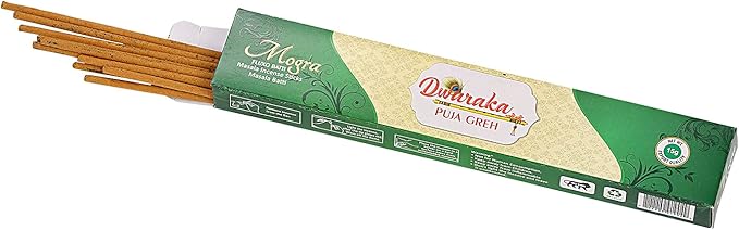 Dwaraka - Incense Sticks - Mogra/Arabian Jasmine, 100 Sticks, All Natural, Chemical Free DwarakaOrganic