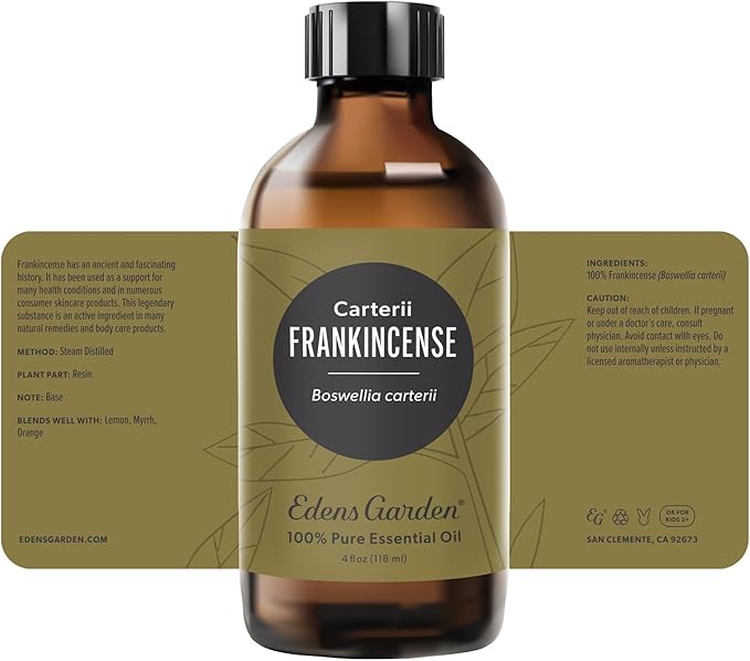 Edens Garden Frankincense-Carterii Essential Oil- 100% Pure Premium Grade, Undiluted, Natural, Therapeutic, Aromatherapy, The Best for Diffuser, Face, Candle, Hair 118 ml (4 fl oz) - Bloomnest