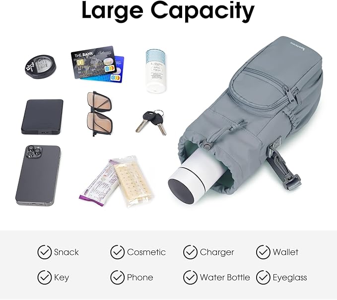 sportsnew Water Bottle Holder with Strap 32oz 40oz Insulated Water Bottle Carrier Sling Bag with Phone Pocket Crossbody sportsnew