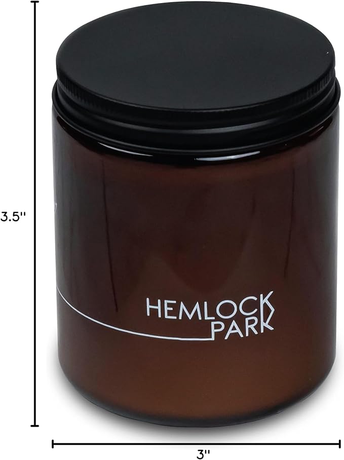 Hemlock Park Crackling Wood Wick Candle Handcrafted with Natural Coconut Wax (Standard 8 oz, Sea Salt Orchid) - Bloomnest
