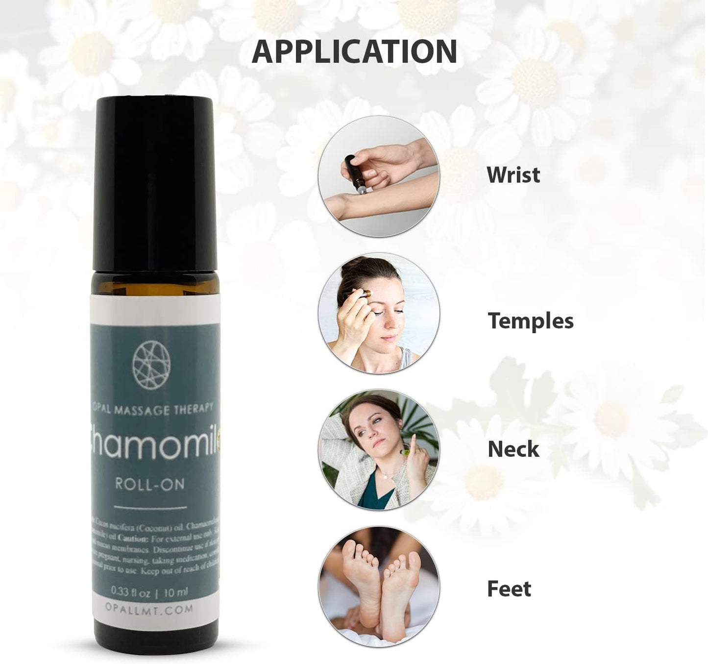 Premium Essential Oil Roll On Opal Massage Therapy (Roman Chamomile)