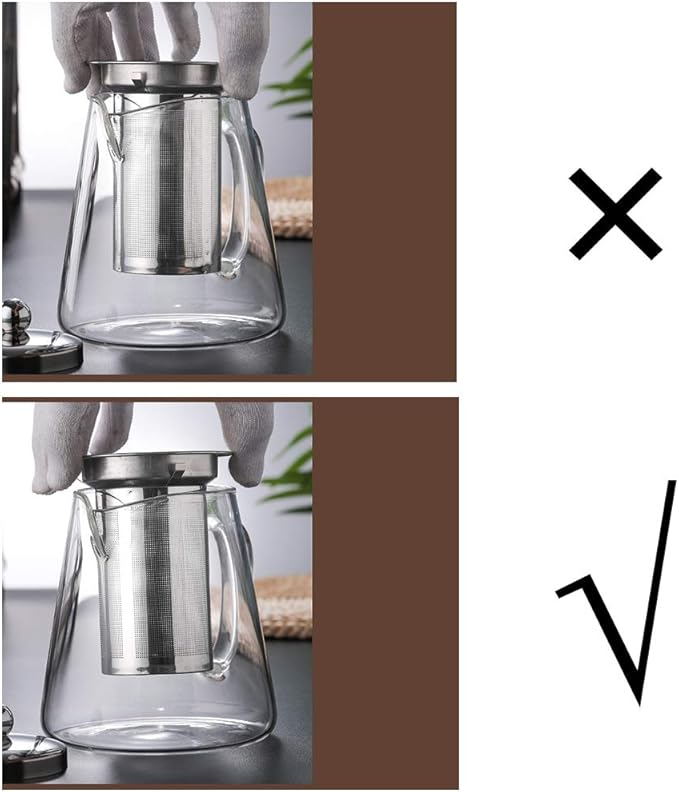 Glass Teapot with Infuser Tea Pot 32oz/43oz Tea Kettle Stovetop Safe Blooming and Loose Leaf Tea Maker Set (32oz/ 950ml) - Bloomnest