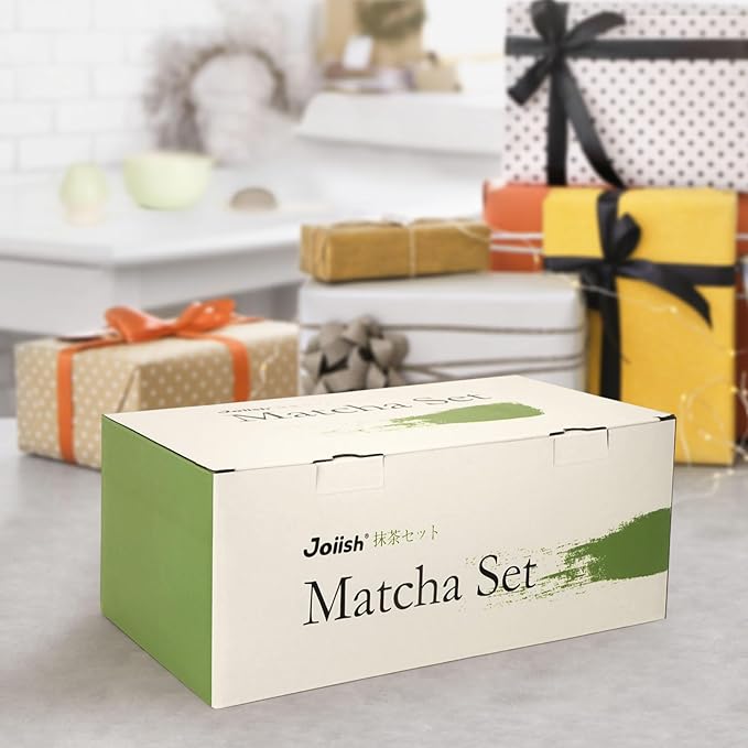 Matcha Whisk Set, Matcha Kit 10-Pcs, Bamboo Whisk and Bowl with Spout & Measuring Spoon & Glass, Japanese Tea Making Tools, White - Bloomnest