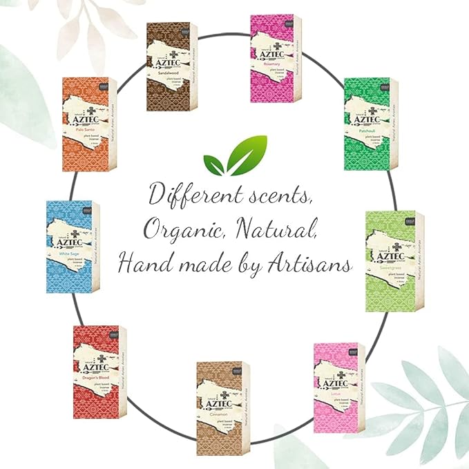 Soul Sticks Aztec Cinnamon Resin Incense Sticks, 90 Hrs Burn Time – 100% Natural, Hand-Rolled & Slow-Burning 6 Pcs| Artisan Blend for Yoga, Meditation, Relaxation, Aromatherapy (Copal)