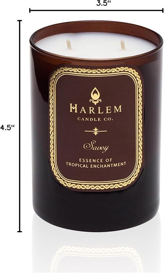 HARLEM CANDLE CO. Savoy - Luxury Scented Soy Candle, 11 oz - 80-Hour Burn Time | Blackcurrant, Mandarin, Green Apple and Lily of The Valley | Scented Candles for Home - Bloomnest