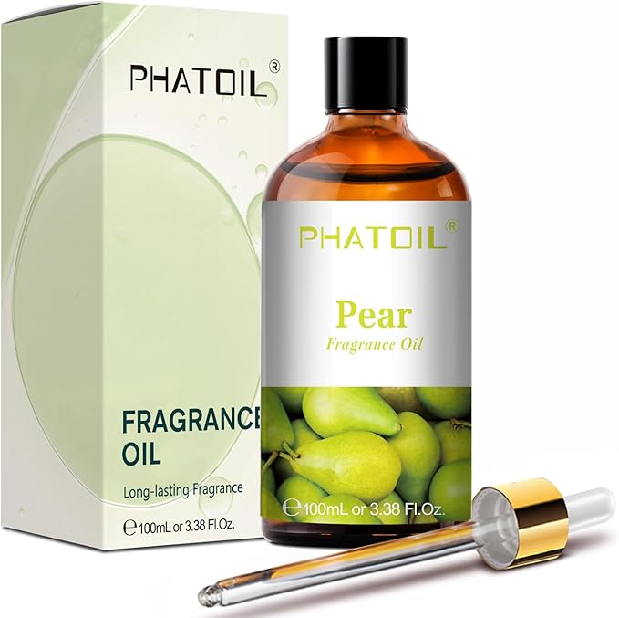 PHATOIL Pear Fragrance Oils for Aromatherapy, 3.38FL.OZ Diffuser Oils for Home, Perfect for Aromatherapy, Humidifiers, Yoga, DIY Candle and Soap Making - 100ml - Bloomnest
