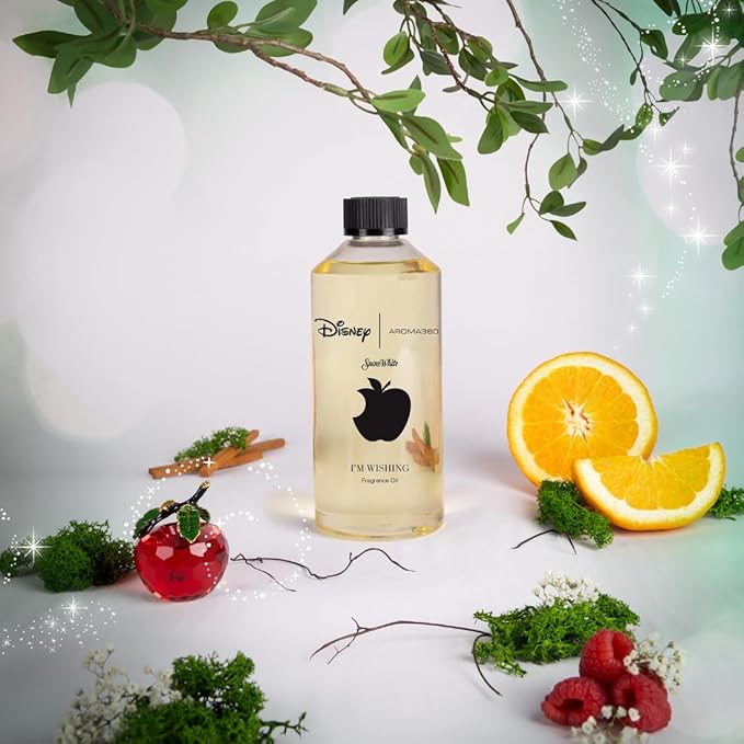 Aroma360 | Disney | I’m Wishing Fragrance Oil Blend | Princess Snow White | Luxury Essential Oil Diffuser | Aromatherapy Scent Diffuser Oil | Orange, Aldehydes & Jasmine 16.9 fl oz, 500mL - Bloomnest
