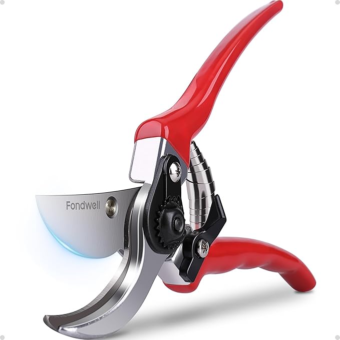 Fondwell 8.5" Bypass Pruning Shears for Gardening: Heavy Duty Garden Clippers Hand Pruners of High Cutting Efficiency - Bloomnest