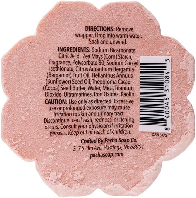 Pacha SOAP Bath Bomb 3 Pack | Nourishing, Moisturizing, White Blossom & Fig, Clean Ingredients & Handcrafted in The USA, 5 oz Each