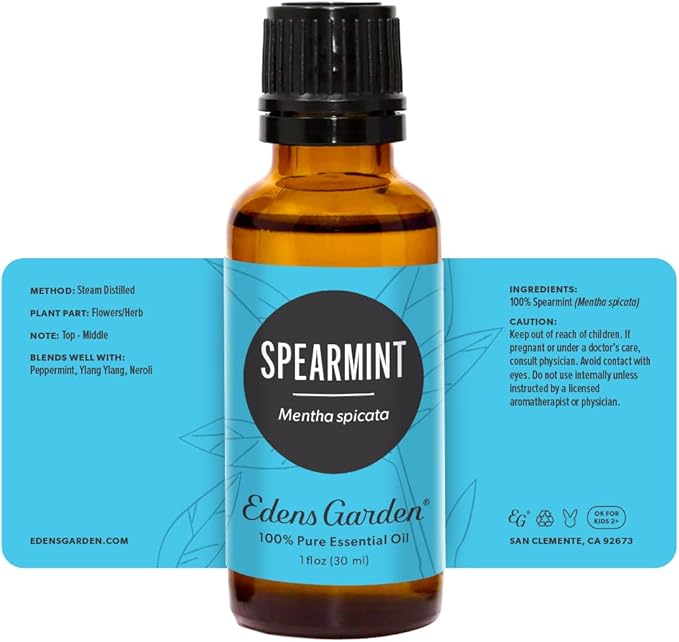 Edens Garden Spearmint Essential Oil- 100% Pure Premium Grade, Undiluted, Natural, Therapeutic, Aromatherapy, The Best for Diffuser, Candle, Laundry, Kid Safe 30 ml (1 fl oz) EdensGarden