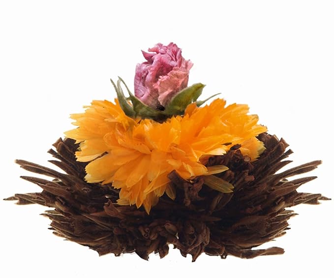Creano Abloom Tea - Blooming Gift Set in Wooden Box - 12 Pieces in 3 Variations, Black - Bloomnest