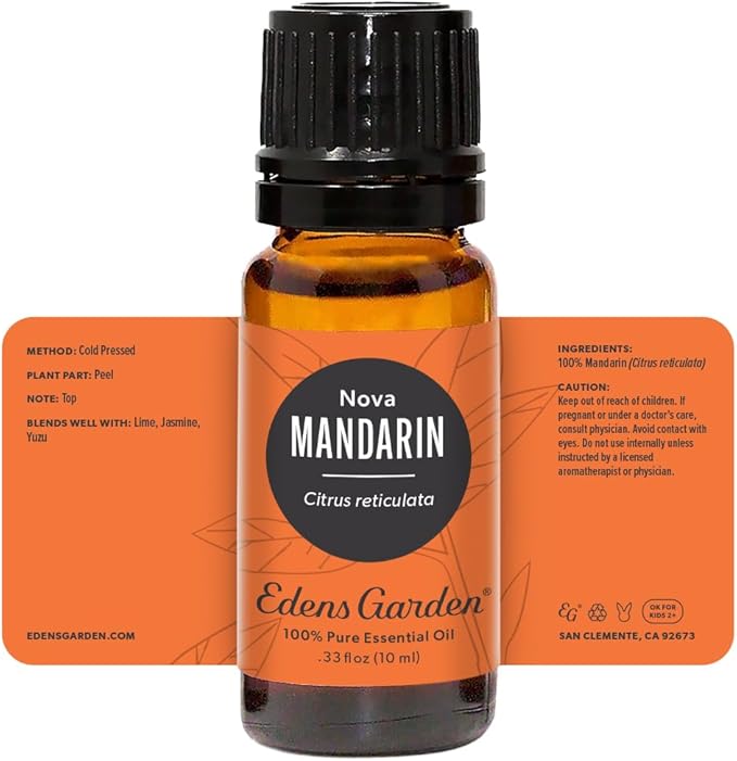 Edens Garden Mandarin- Nova Essential Oil- 100% Pure Premium Grade, Undiluted, Natural, Therapeutic, Aromatherapy, The Best for Diffuser, Candle, Laundry, Kid Safe 10 ml (.33 fl oz) EdensGarden