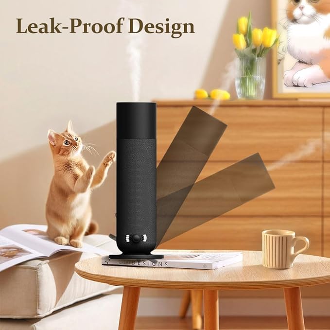 Smart Scent Air Machine for Home - Cold Air Technology Waterless Essential Oil Diffuser with Roy Tranquility Oil Set, Covers Up to 2000 Sq.Ft, Quiet Aromatherapy Machine for Hotel, Spa (Black) - Bloomnest