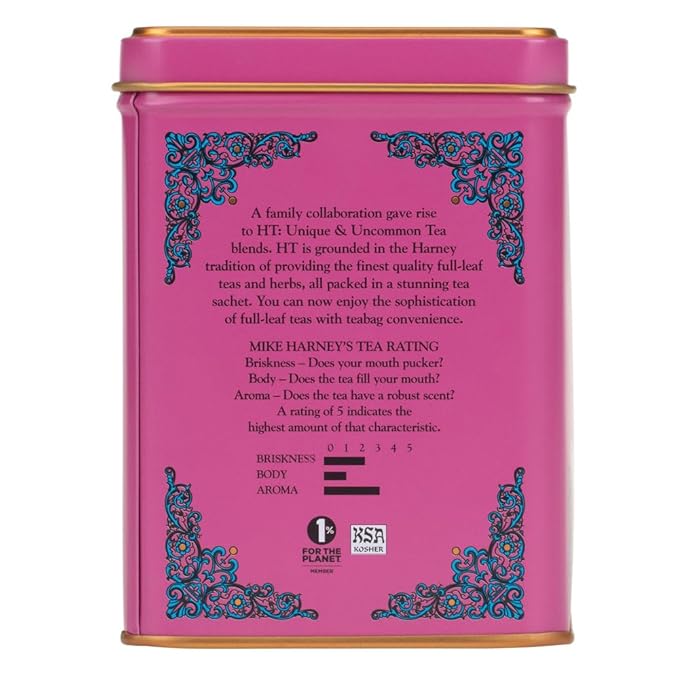 Harney & Sons Raspberry Tea, Great Present Idea, Herbal Tea, 20 sachet tin, HT Tea Blend - Bloomnest