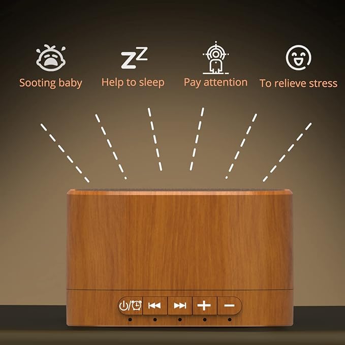 Magicteam Sound Machines White Noise Machine with 20 Non Looping Natural Soothing Sounds and Memory Function 32 Levels of Volume Powered by AC or USB and Sleep Sound Timer Therapy for Baby Kids Adults - Bloomnest