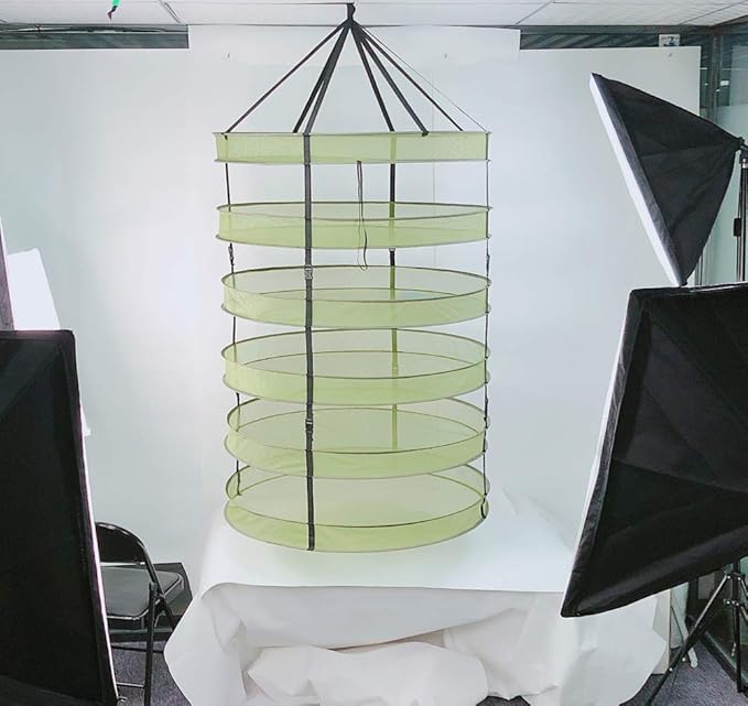 HORTIPOTS Herb Drying Rack 3 ft Hanging Dry Net 36 Inch for Curing Hydroponic Herb Vegetable Fruit Flower - Bloomnest