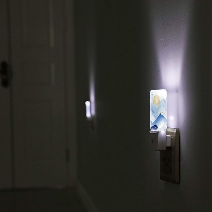 Led Night Light, Mountains Sunrise Decorative Plug in Nightlights,with Smart Auto Dusk to Dawn Night Light for Bedroom, Kitchen, Nursery, Bathroom - Bloomnest