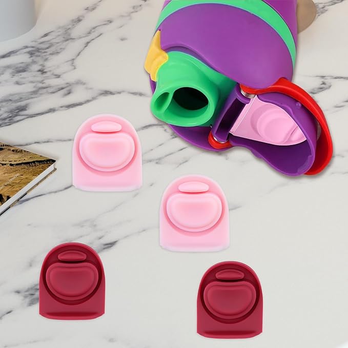 4pcs Replacement Stopper Seal Compatible with Owala FreeSip 24oz 32oz,Water Bottle Lid Insert Cap Silicone Seal Parts for Owala 16/19/24/32/40oz Spout Gasket Mouth piece Accessories F7 Frokolla