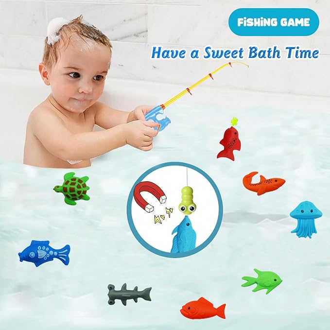 Bath Bombs for Kids with Surprise Fishing Games Inside for Girls Boys - 20 Kids Bath Bombs Gift Set, Handmade Bubble Bath Fizzes Bomb for Chrildren Birthday Christmas and Party Favor Gift for Boys - Bloomnest