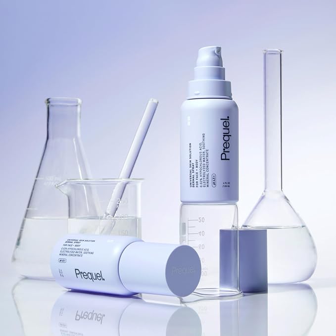Prequel Skin Universal Skin Solution Hypochlorous Acid Spray for Face and Body. Fine Mist HOCL Facial Cleanser and Dermal Spray with Minerals & Electrolyzed Water - pH-Stabilized Care. 4oz - Bloomnest