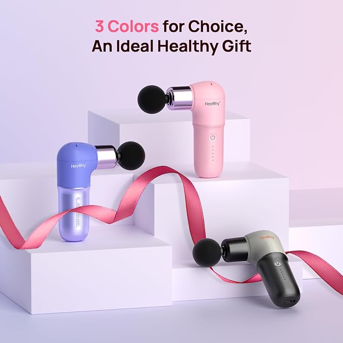 Super Mini Massage Gun, Deep Tissues Percussion Muscle Massager, Compact Sports Travel Massage Gun, Portable Massager Gun for Gifts for her him, Pink - Bloomnest
