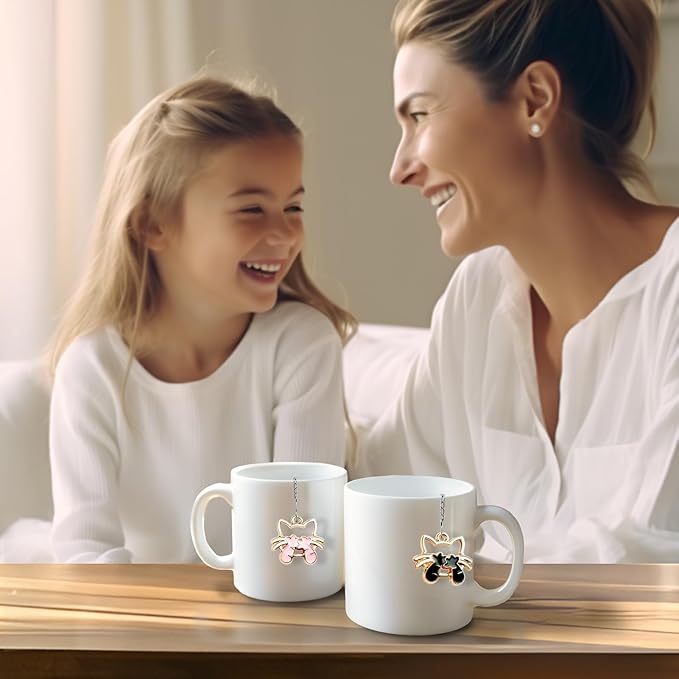 2pcs Tea Infuser,Loose Leaf Tea Steeper Tea Strainer with Cute Cat Charm Stainless Steel Tea Ball Tea Diffuser Tea Infusers for Loose Tea - Bloomnest