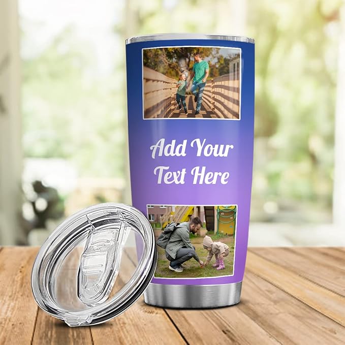 Wassmin Personalized Tumbler Customized Tumblers With Picture Text Stainless Steel 20oz 30oz Insulated Travel Cup with Pictures Photos Gifts For Best Friends Bestie Bff Soul Sister Women Girls - Bloomnest