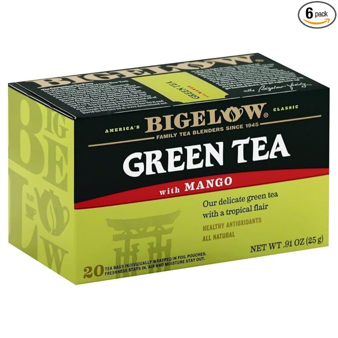 Bigelow Tea Green Tea with Mango - Case of 6 - 20 BAG - Bloomnest