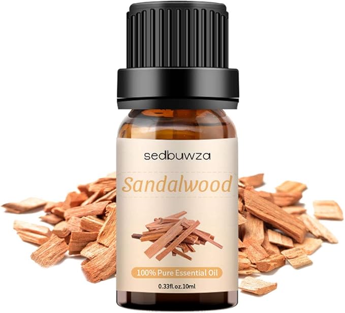 Sedbuwza Sandalwood Essential Oil, Pure Organic Sandalwood Fragrance Oil for Diffuser, Humidifier, Soap, Candle, Perfume Sedbuwza