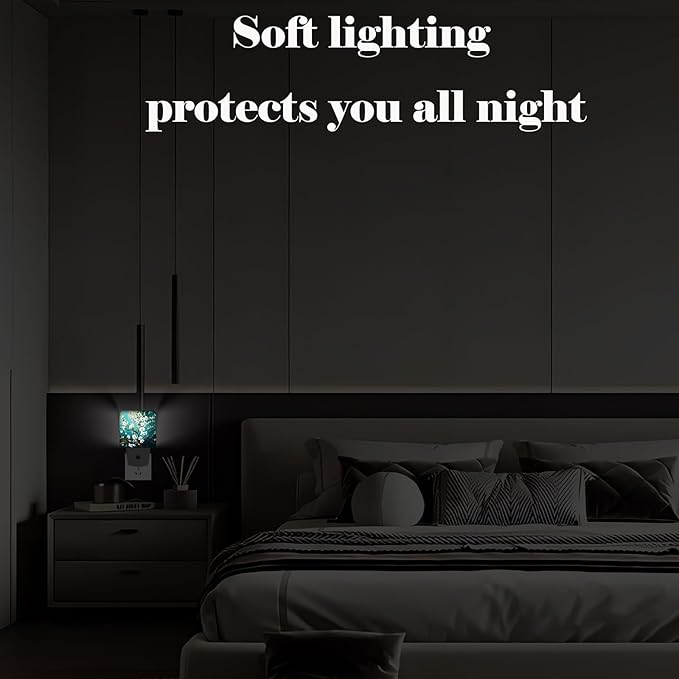 Blossoming Almond Tree Night Light,Plug-in Nightlights Auto Sensor Night Lamp Dusk to Dawn Lamp Home Decor for Nursery Children Girls Boys