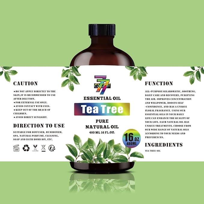 Tea Tree Essential Oil (16 oz/480 ml) — Tea Tree Oils for Aromatherapy, diffusers, humidifiers, Home fragrances, DIY Skin Care, Soap Making, DIY Candle, Yoga, and Meditation - Bloomnest
