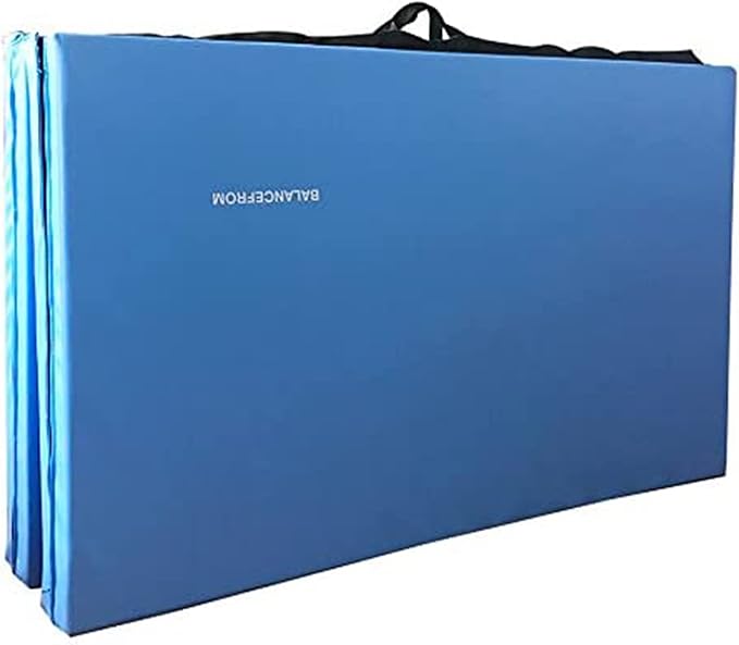 BalanceFrom 10x4 Feet 4-Panel Folding Gymnastics Mat – 2-Inch Thick Pad with Vinyl Surface and Carrying Handles for Tumbling, Yoga, Pilates, Home Workouts, and Martial Arts - Bloomnest