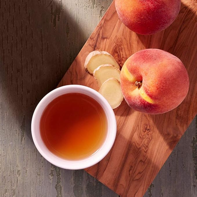 The Republic of Tea Ginger Peach Black Tea, Refill Pack of 100 Tea Bags - Bloomnest