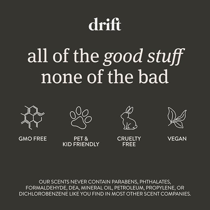 Drift Vanilla Woods Scented Candle - Clean Oil Premium Home Decor Fragrance - 60 Day Burn Time - 10.5 oz - Bloomnest