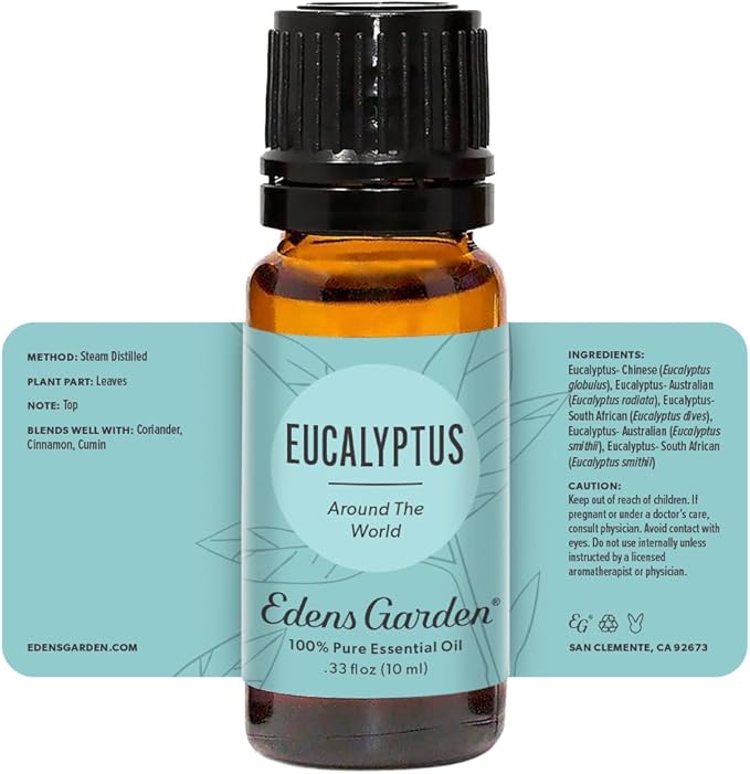 Edens Garden Eucalyptus Around The World Essential Oil, 100% Pure Therapeutic Grade (Undiluted Natural/Homeopathic Aromatherapy Scented Essential Oil Singles) 10 ml - Bloomnest