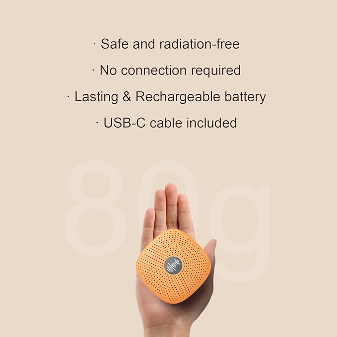 White Noise Machine,Portable Sound Machine for Baby Adult,21Soothing Sound,Auto-Off Timer,Noise Canceling for Office & Sleeping, Compact Size for Home,Travel,Registry Gift,Orange - Bloomnest