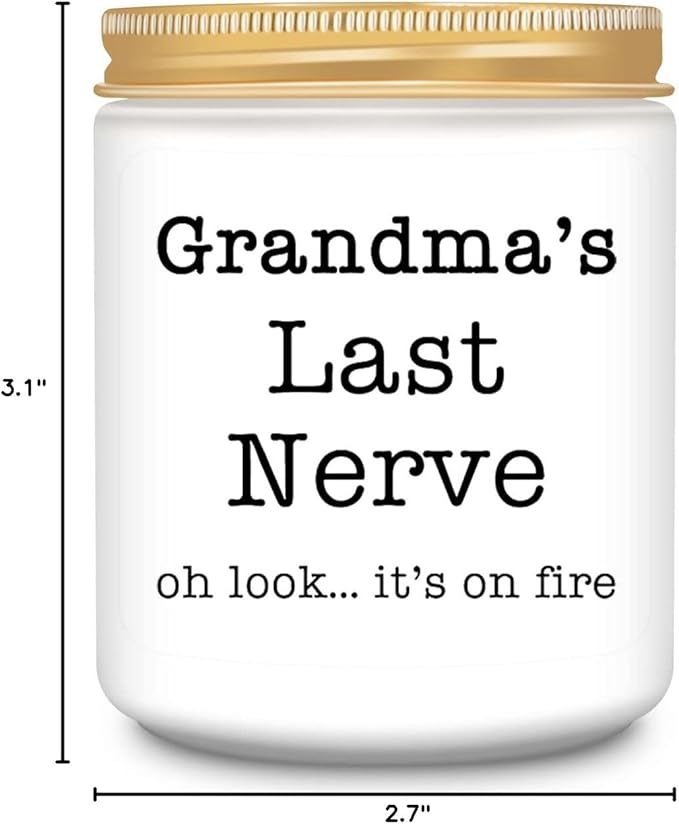 Homsolver Gifts for Grandma from Grandkids, Funny Grandma Gifts, Best Grandma Christmas Gifts, Thanksgiving Retirement Gift, Birthday Gifts for Grandma, Perfect Lavender Scented Candles - Bloomnest