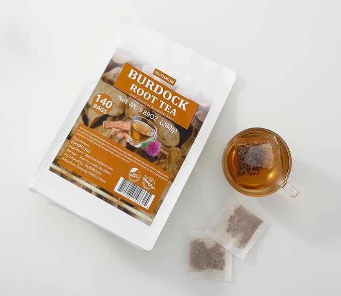 Premium Burdock Root Tea Bags,140 Tea Bags.100% Natural Burdock Tea,No Additives,Caffeine Free. - Bloomnest