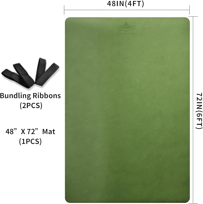 Hatha Yoga Large TPE Yoga Mat 6'x4'x1/2" Extra Thick Non-Slip Exercise Mat - for Yoga Pilates & Home Gym Workouts - Bloomnest