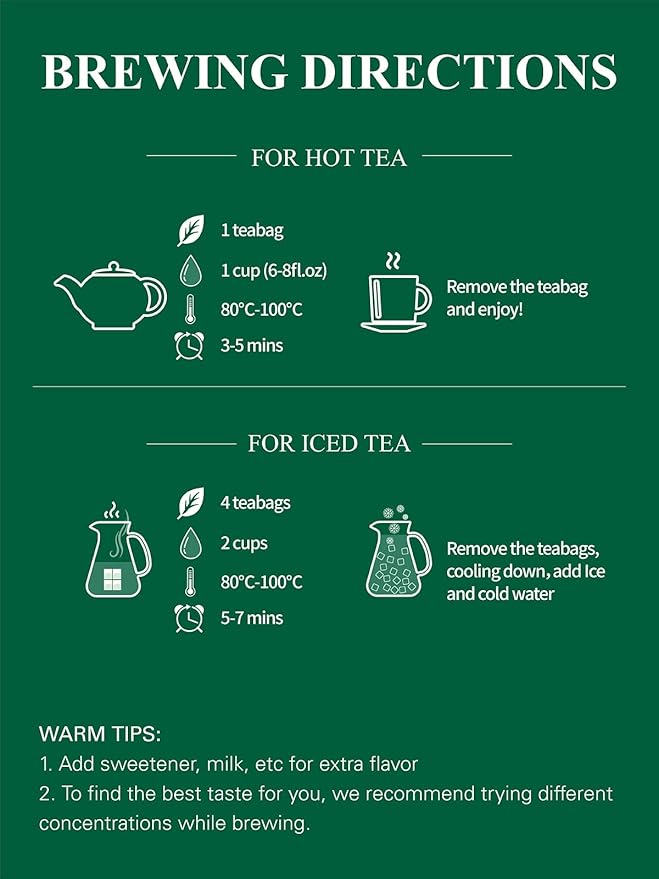 GLDNT Organic Decaf Green Tea Bags, Organic Green Tea Decaffeinated, Smooth Flavor, Super Antioxidant, Iced & Hot Tea, 100 Count - Bloomnest