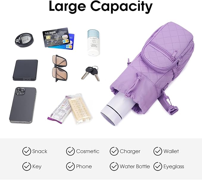 sportsnew Water Bottle Holder with Strap 32oz 40oz Insulated Water Bottle Carrier Sling Bag with Phone Pocket Crossbody sportsnew